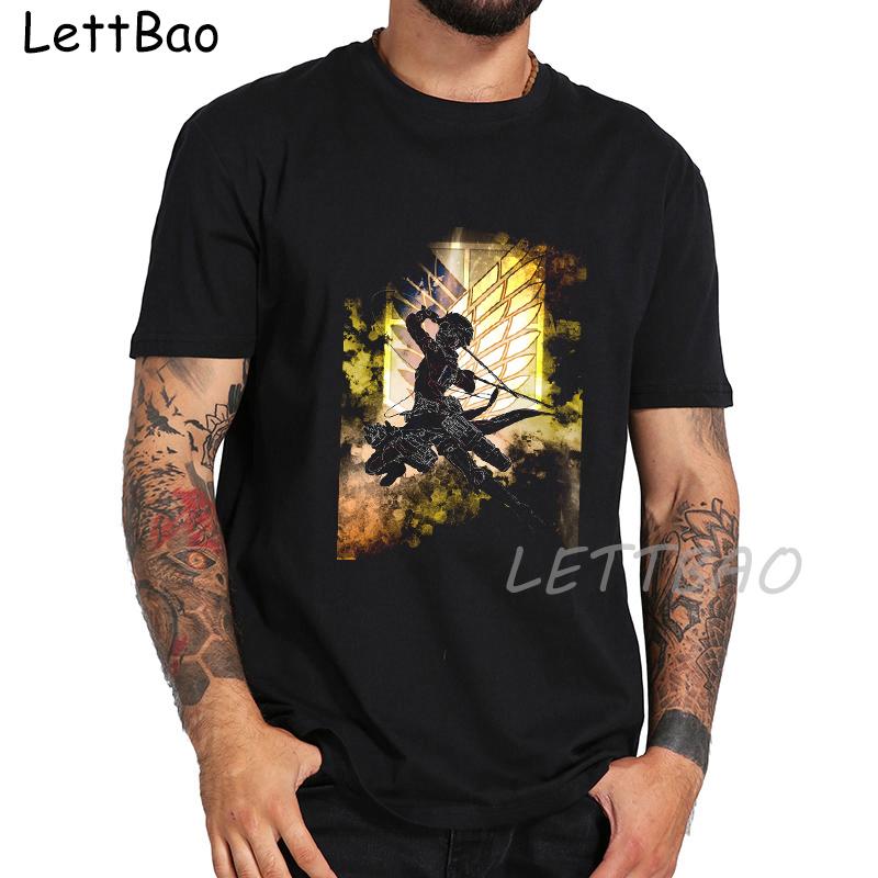 Men Kawaii The Survey Corps Graphic Tees Japanese Anime Attack On Titan T Shirt Funny S