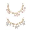 Fashionable Purse Chain Strap Replacement with Flower Charm for Handbags Wallets Crossbody Bags Stylish Bag Decoration