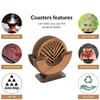 Underlägg i trä för koppar Set om 6 | Köksaccessoarer Artiklar för ditt hem, kontor | Dekorativa föremål för matbordet för kaffemugg