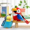 Cute Animation Parrot Plush Keychain Plush Kawaii Pearl Bird Plush Plaything Super Plush Schoolbag Pendant Knapsack Decoration Couple Gift
