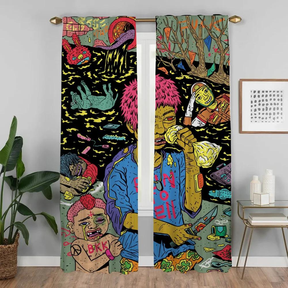 Kitchen Curtains for Living Room Subject-free Blackout Curtain Tulle for Bedroom Shades Home Interior Curtains 2 Pieces Elegant