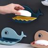 Whale Soap Box, Double-Layer Soap Holder, No Punching, Bathroom Storage Rack, Household Use