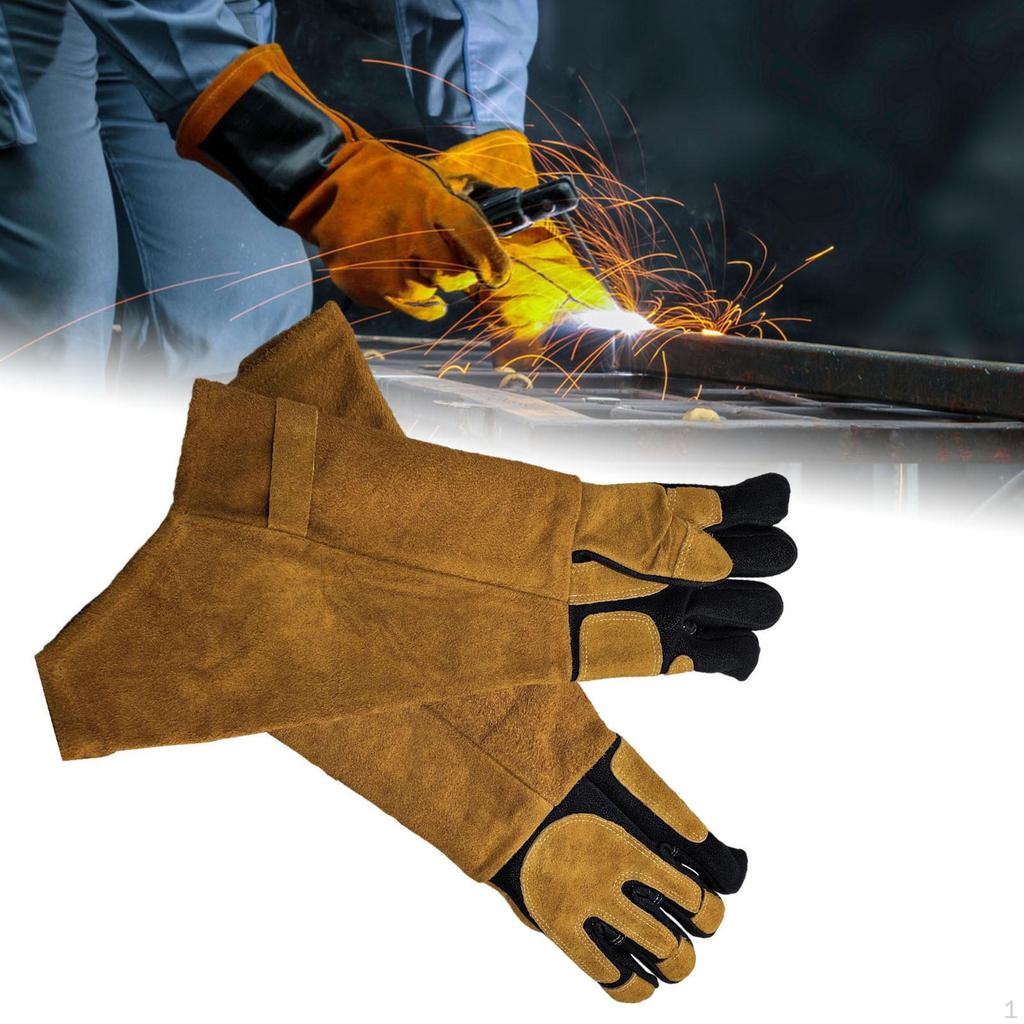 Animal Handling Gloves Anti Bite Thicken Multi Function Reinforced Padding Double Leather for