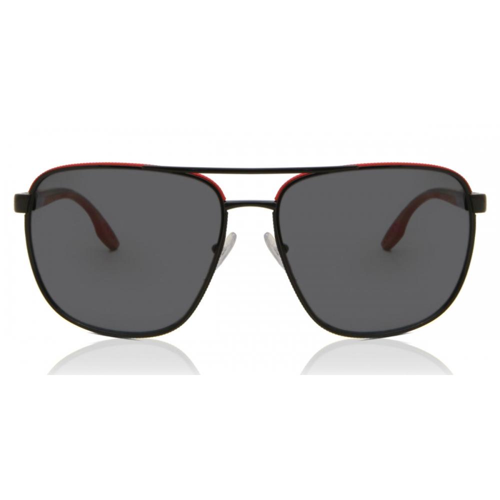 

Prada Linea Rossa Ps50ys Asian Fit Polarized 19g02g Men Sunglasses Black Red/62