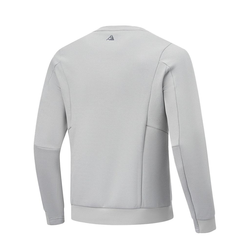 Li Ning Fitness Series Sweatshirt Men's Mixed Color Mist Gray AWDU063-2