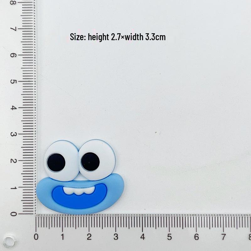 Medium Cartoon Sausage Lips Eye Patches & DIY Storage Box for Hair Accessories, Phone Case, Crocs Decorations