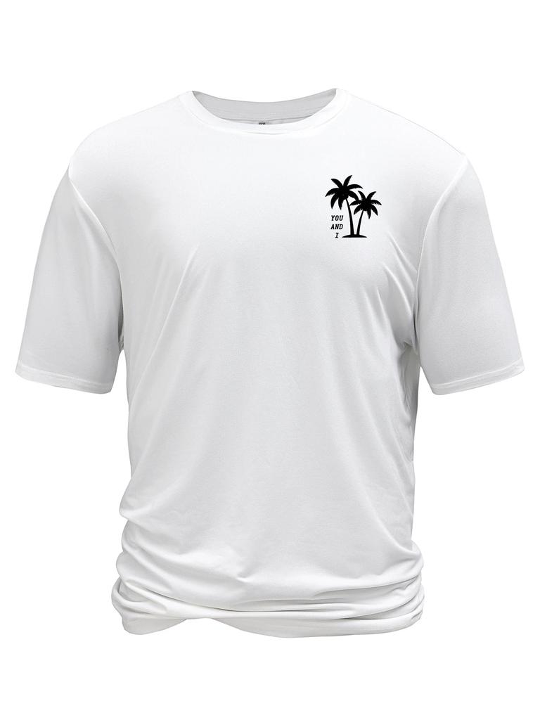 Summer creative geometric pattern Harajuku printed short-sleeved men's 100% cotton T-shirt outdoor casual top