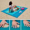 Alfombra de playa azul 150 x 200 cm - toalla anti arena con 4 estacas para playa, camping, picnic