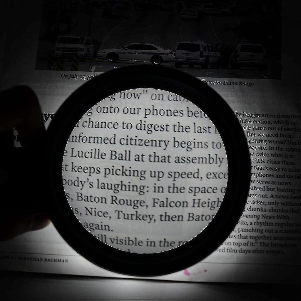Magnifying Glass With Light, 10x Handheld Large Magnifying Glass 12 Led