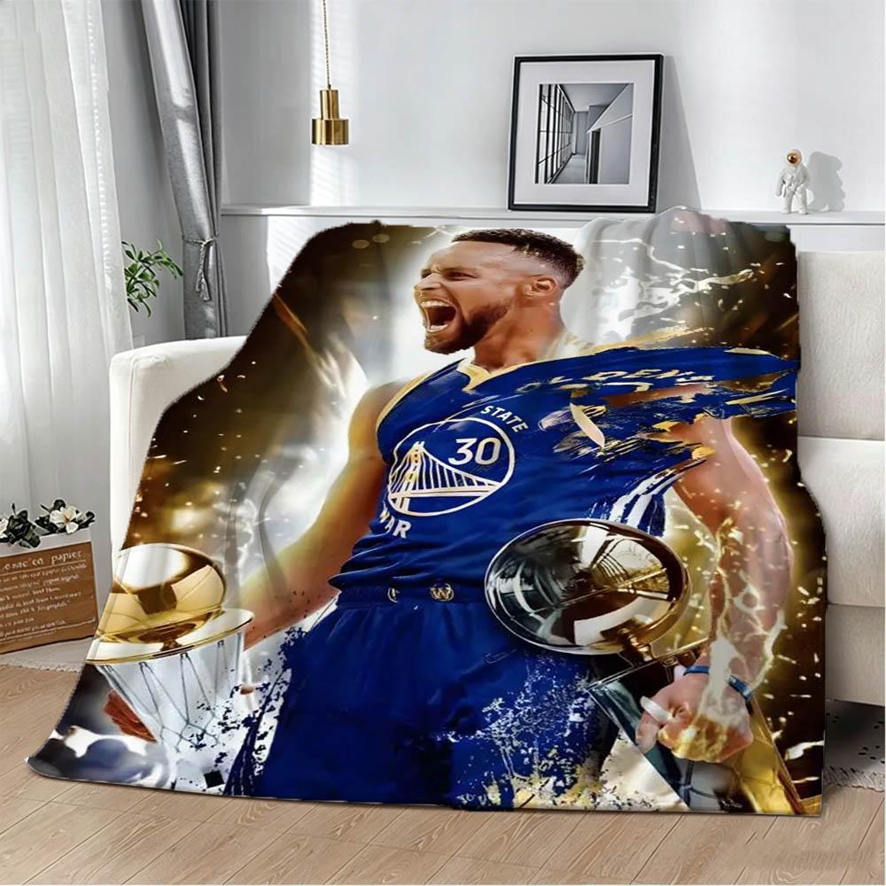 3D S-Stephen Basketball Player C-Curry-S Flannel Blanket Soft Throw Blanket Art For Home Decor Bedroom Bed Sofa Picnic Fans Gift