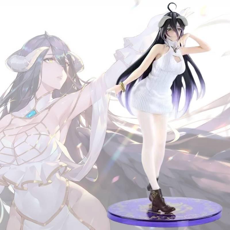 Elegant Overlord Albedo White Knitted Standing Model Figure Pvc Collectible Toy