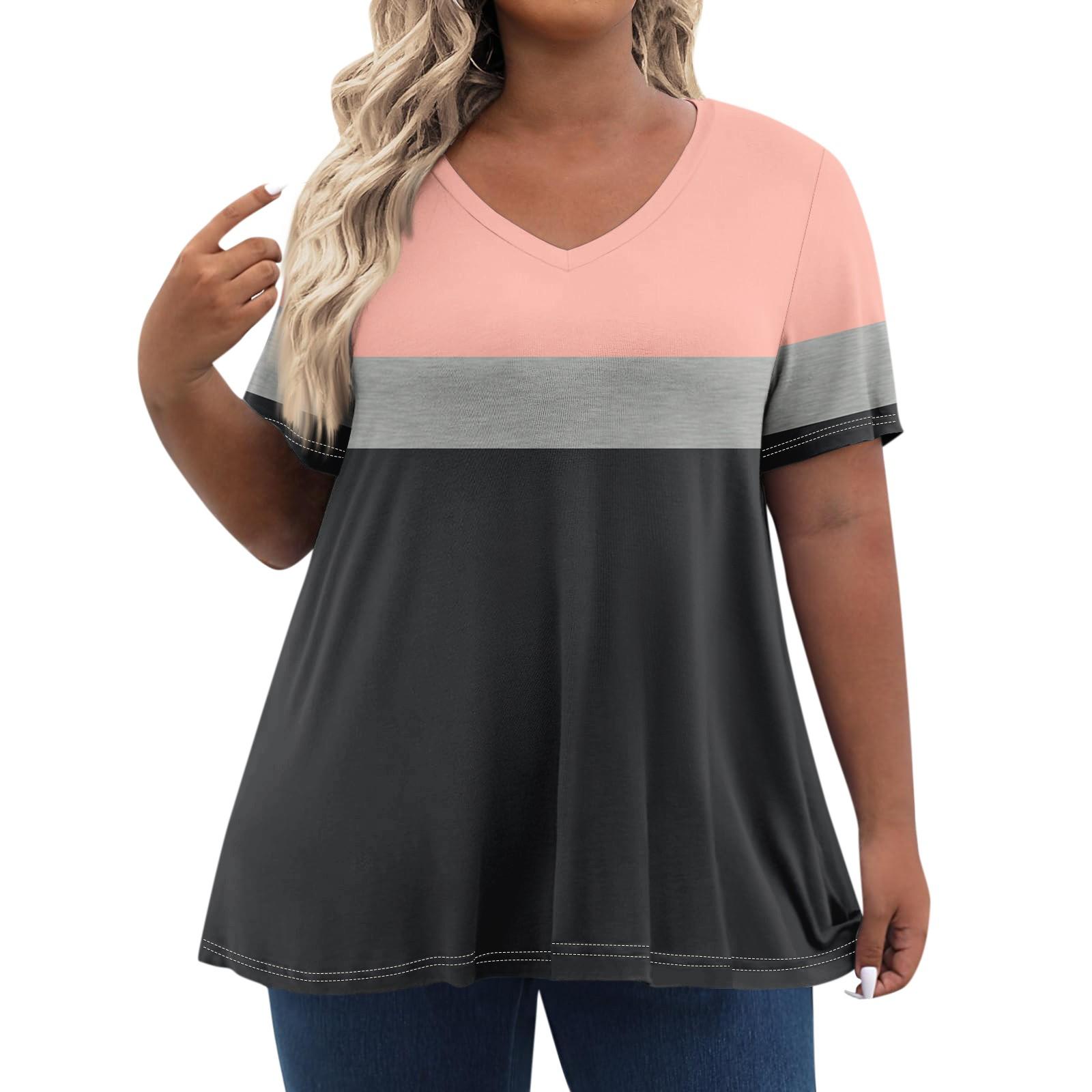 

Женские топы больших размеров, шорты с рукавами, рубашки с V-образным вырезом, повседневная одежда, топы с принтом XXL