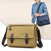 Korean Canvas Messenger Bag: Trendy Large Capacity Shoulder Bag for Men, Students, and Camera Gear