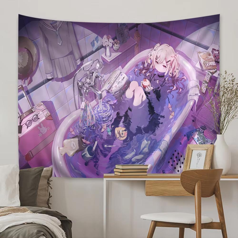 

ProjectSekai Tapestry Anime Tapestry Wall Hanging Cloth Home Decor Headboard Aesthetic Room Decor Backdrop Cloth Party Banner 74x94cm(29x37in)