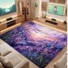 Mountain Landscape Theme Crystal Velvet Floor Rug Personalized Custom Name Text Warm Carpet Home Decoration
