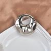 Round Geometric Brooch Zinc Alloy Round Pins Trendy Wrinkle Brooches  for Women Men