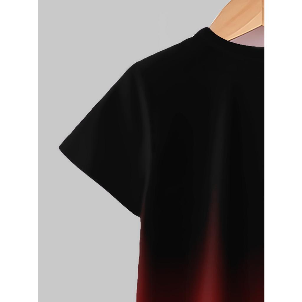 Fashion 3D Printed Casual Pullover T-Shirt and Shorts Set for Boys, Outdoor T-Shirt and Shorts Set for Boys