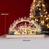HEITIGN Christmas Decor 38 * 22 * 5CM LED Forest Scene Wooden Village for Mall Window Decorations