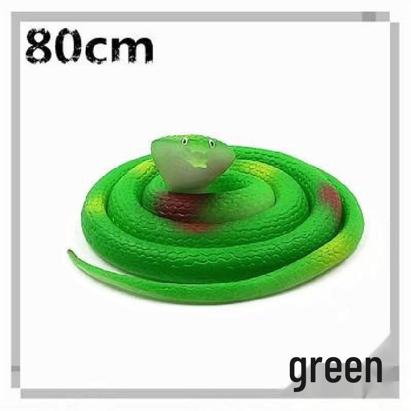Children's Large Soft Rubber Green Snake Prank Toy Model