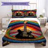 1PC Electric guitar Theme Bedding Quilt Set Quilt Cover Pillowcase Home Decoration Birthday Gift (1 * duvet cover + 2 * pillowcase, without core)A3