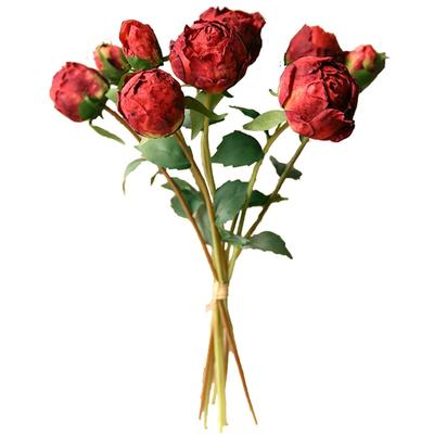 Künstlicher Pfingstrosen-Blumenstrauß aus Seide, Dekoration für Zuhause, Hochzeit, Tischdekoration, Blumenarrangement für drinnen und draußen