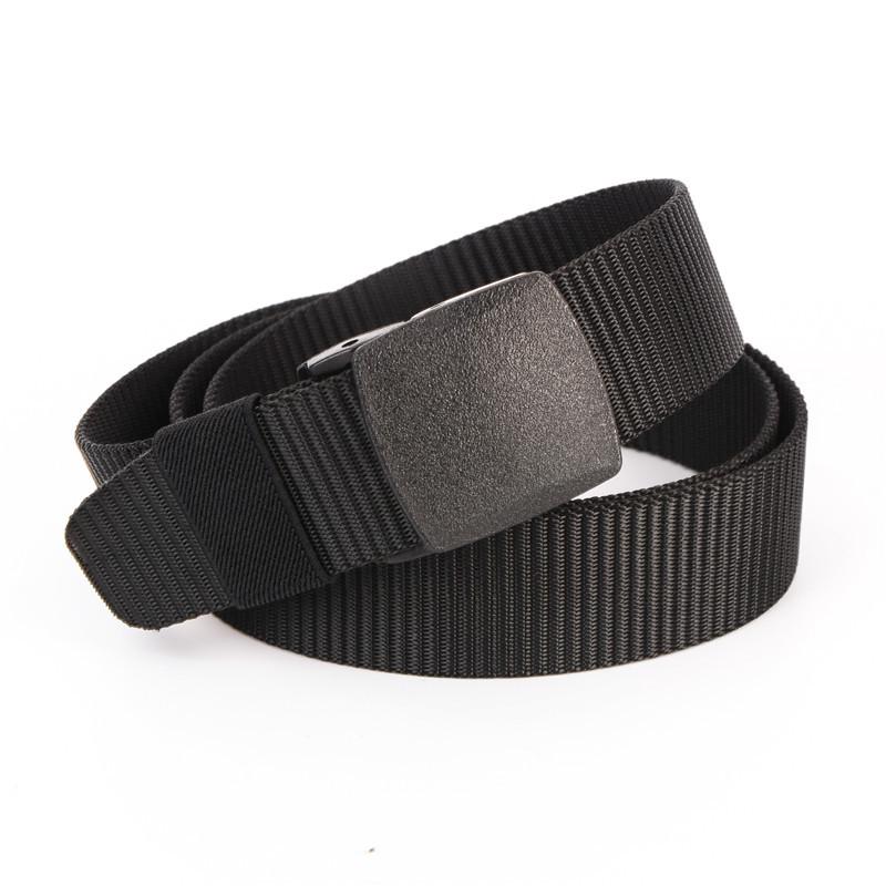 Outdoor Sports Nylon Tactical Belt Plastic Buckle Anti-Allergy Canvas Belt Men's Casual Environmental Protection