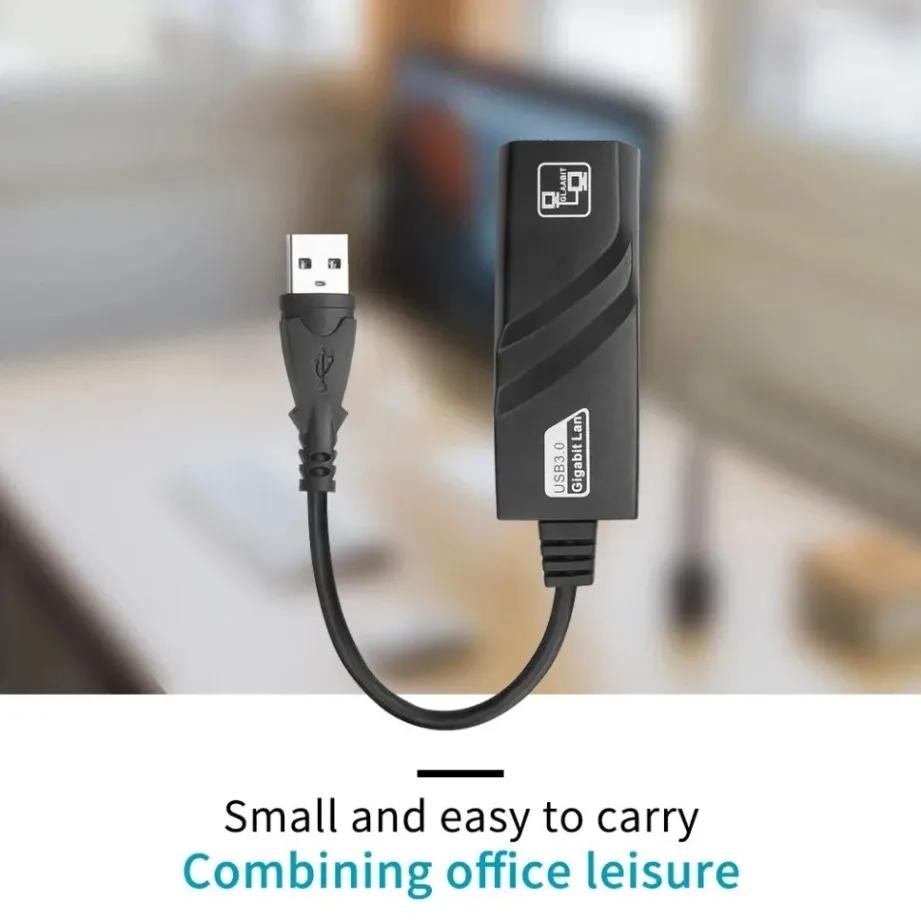 KEBIDU 1000Mbps High Speed USB 3.0 To RJ45 Gigabit Ethernet Adapter Plug & Play LAN Network Dongle for Windows macOS Linux Laptop PC