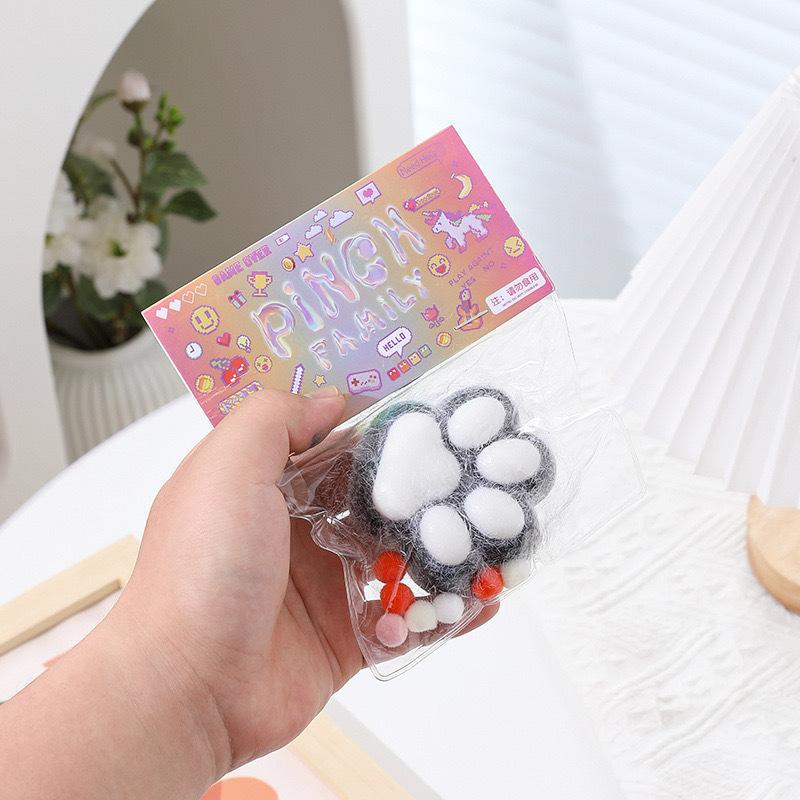 Kawaii Donut Plush Cat Paw Squeeze Toy Stress Sensory Play Blind Bag Cute Internet Viral