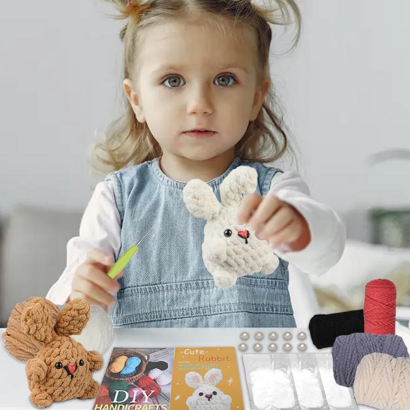 Crocheting Kit For Beginners Cute Kids Crochet Kit Bunny Crochet Kit Practical Beginner Crochet Set Beginner Knitting Kit For