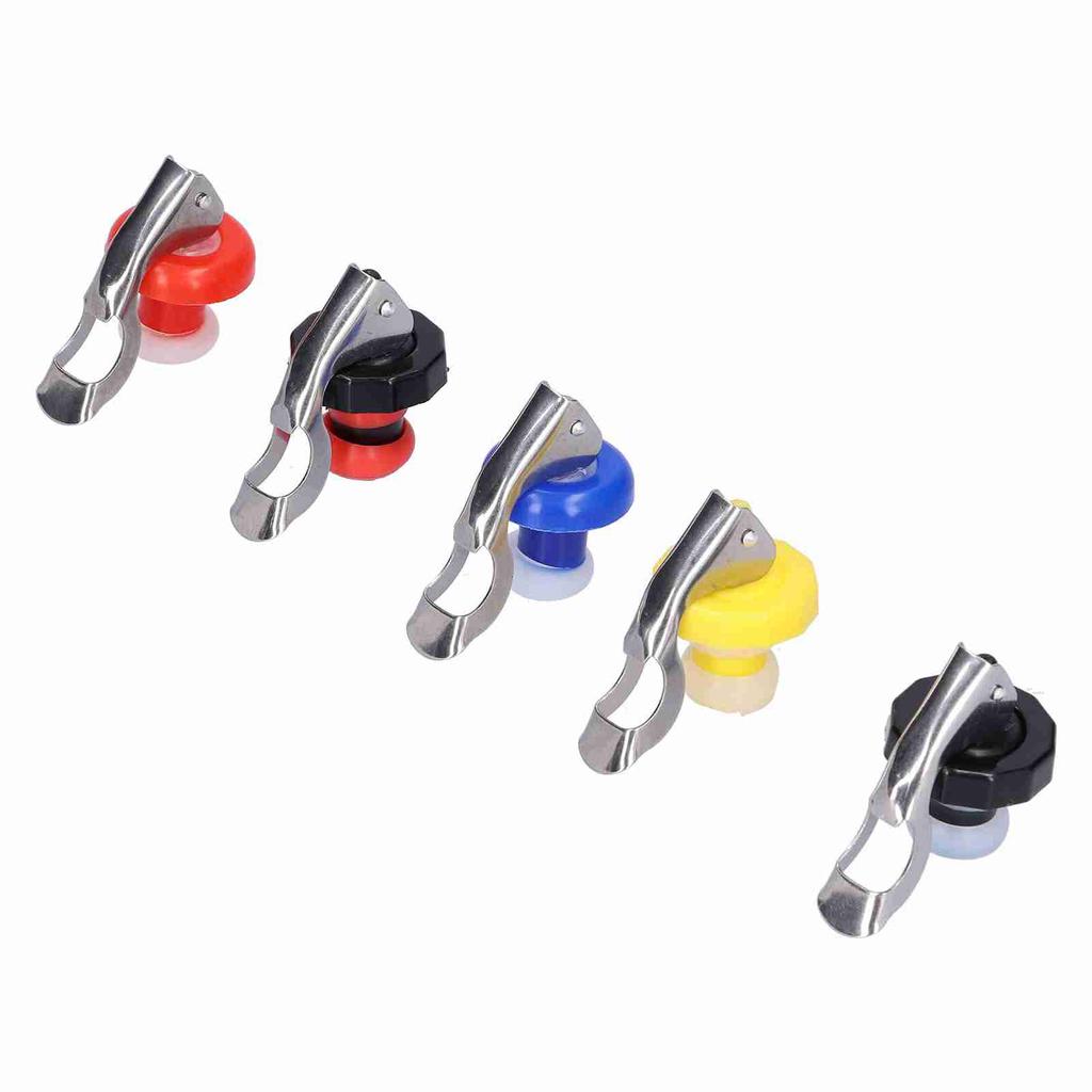 5Pcs Silicone Wine Stopper Portable Manual Vacuum Wine Bottle Plug Cork for Wine Bottle(Single Silicone Double Silicone )