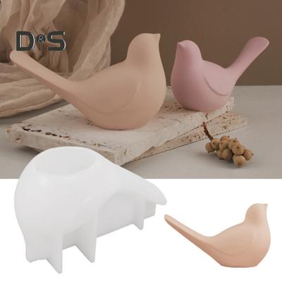 1/2Pcs Bird Figurine Silicone Mold Handmade Concrete Gypsum Epoxy Resin Casting Mold Bird Aromatherapy Candle Soap Making Mould DIY Craft Lovers Gift