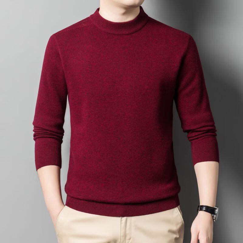 Men's 100% Merino Wool Round Neck Pullover Sweater