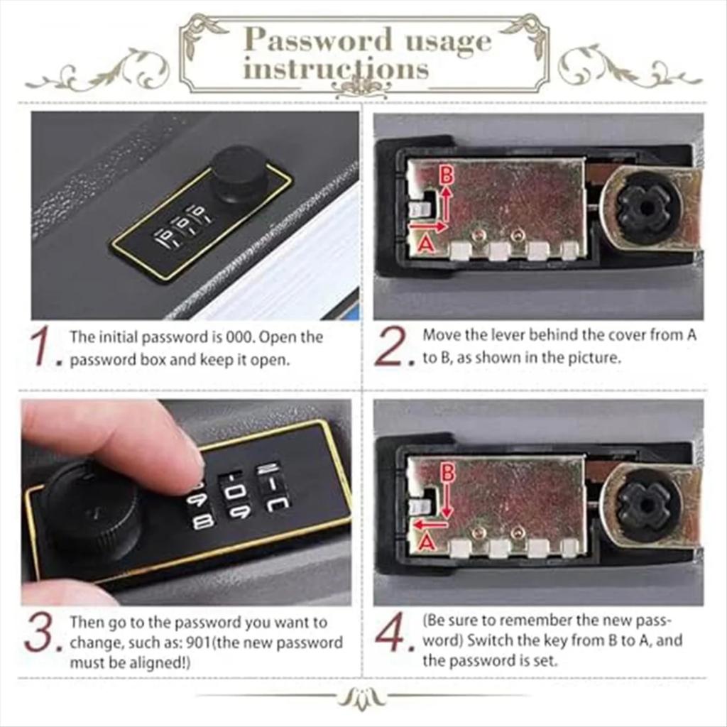 Decorative Book Safe Box With Password Lock, Vintage Faux Book Hidden Safe For Decoration, Diversion Book