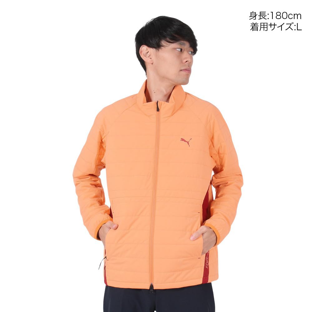 Outer Golf PF Stretch Light Nakawata Stand FZ Jacket Bright Melon L [PUMA] Men's