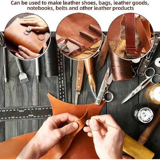 Stitching Pony, Leather Stitching Pony Clamp-Table Desktop Pony Horse Clamp with Sewing Needles, DIY Leather Stitching Clamp, 96 PCS Leathercraft