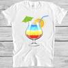 Regenbogen Cocktail T-Shirt Hawaii LGBT Pride Gay Lustiges Geschenk Soho London T-Shirt M337