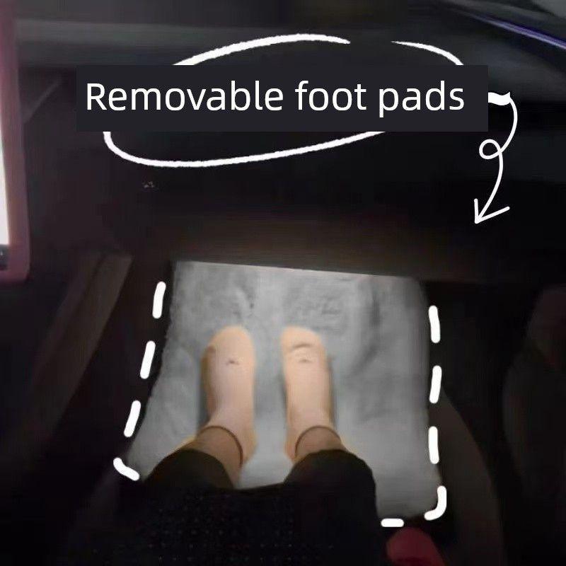 Gift for Girlfriend: Universal Car Foot Mat for Passenger Seat, Winter Plush Super Soft Thickened Foot Mat Cushion [Light Gray] 45*45 Super Soft Car Floor Mats