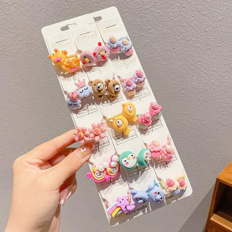 Elastice de păr colorate cu desene animate pentru copii - Drăguțe, elastice de cauciuc cu elasticitate ridicată și bentițe