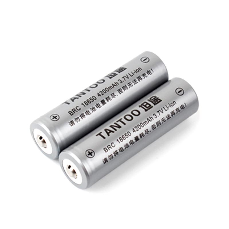 4200mAh 18650 Rechargeable Lithium Battery Flashlight Power Bank with Memoryless High Capacity Built-in Battery.
