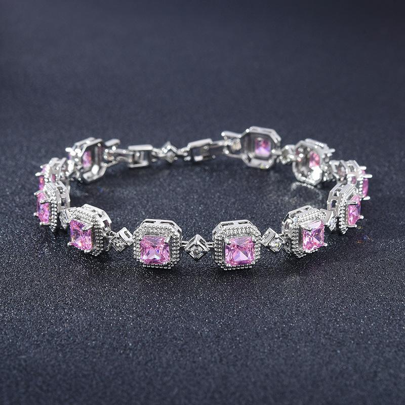 Adjustable Color Zircon Bracelet Women'S Full Diamond Color Treasure Bracelet