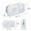Cat Ear Design Pen Bag Multi-Layer Pencil Pouch Large Capacity Stationery Bag  Gift