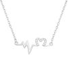 Heartbeat  Hollow Heart Full Paved Cubic Zirconia Pendant Ins Trendy Women Clavicle Necklace