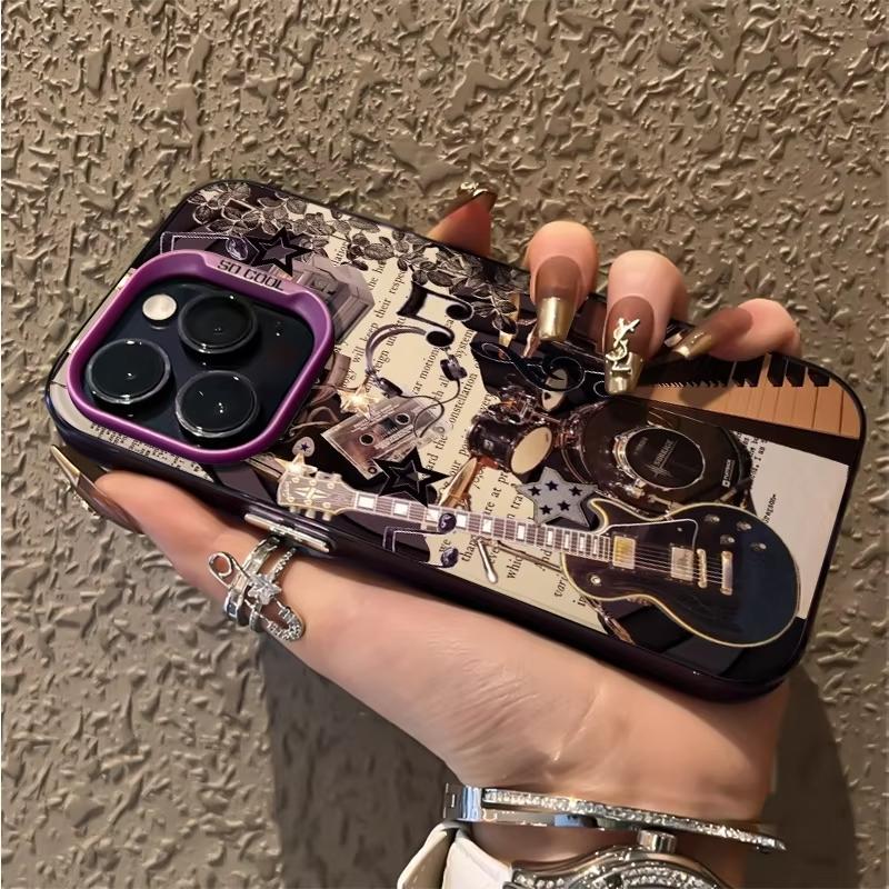 Retro Rock Music Style Pattern Phone Case For Samsung Galaxy S26 S25 Ultra S24 S23 S22 Plus S21 S20 FE A15 A35 A54 A55 A16 Cover