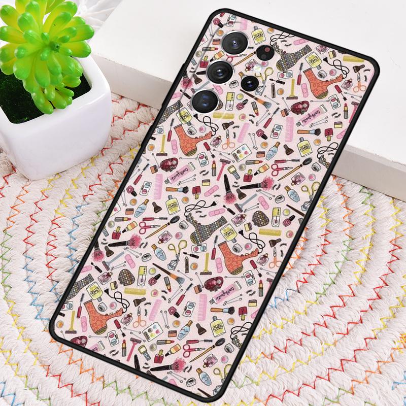 Barber Scissors Hairstylist Salon Pattern Phone Case for Samsung Galaxy Note 10 Pro S26 Ultra S23 S24 FE S25 S21 S22 PLUS Cover