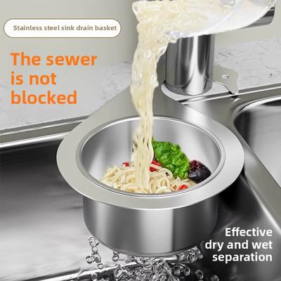 Edelstahl Schwanenförmiger Spülbecken-Abfallsiebkorb Küchenecken-Filterkorb Spülbecken Haushalts-Abtropfkorb Gestell Einhängbar