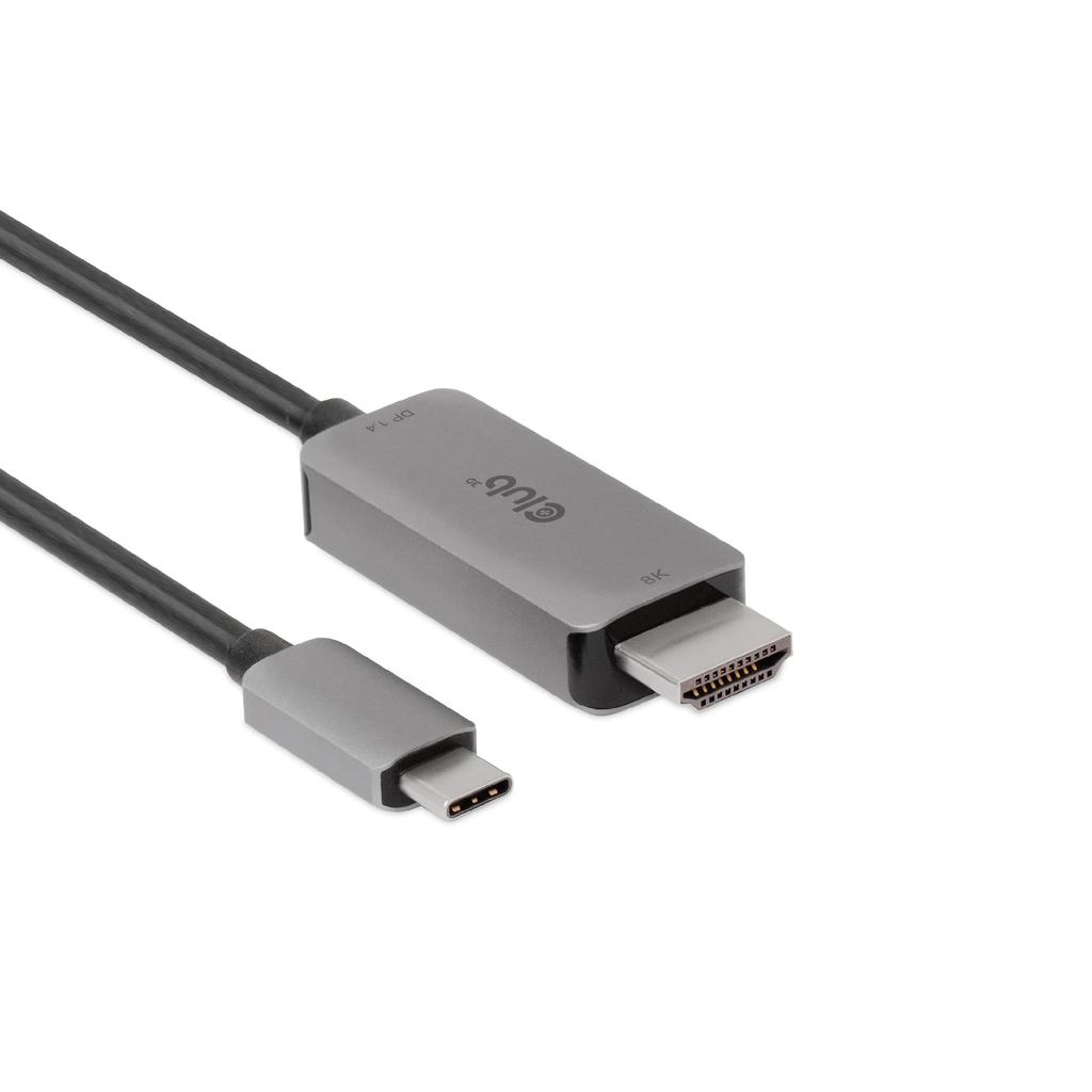 Club 3D USB Gen2 Type C to HDMI 2.1 Active Cable, Male/Male, 3m, 4K120Hz, 8K60Hz, HDR10+, DSC 1.2 Support (CAC-1587)