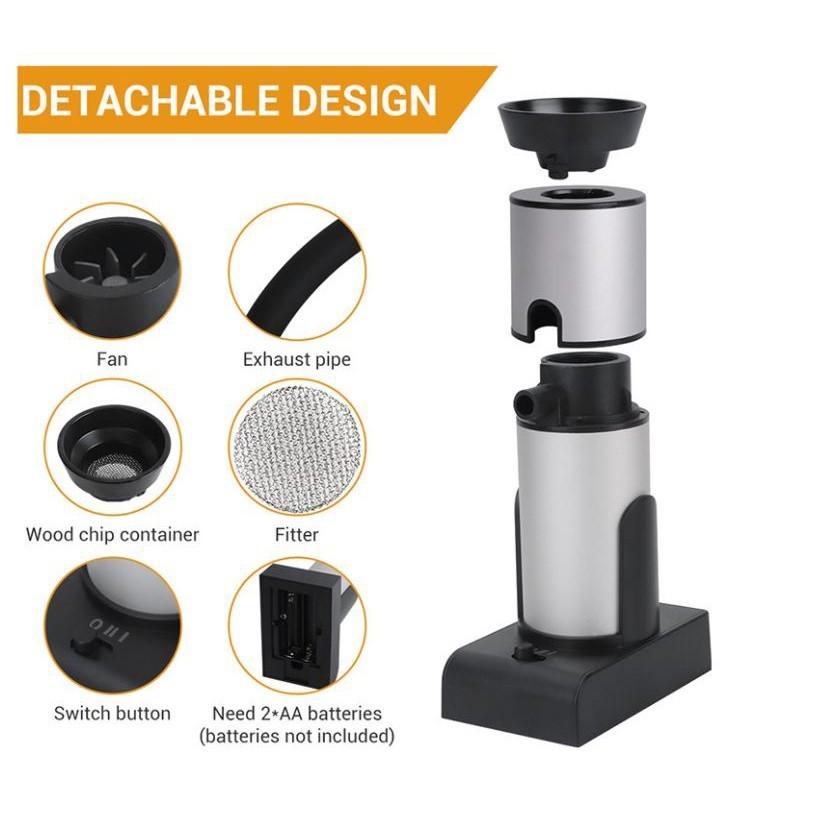 Adjustable Smoke Infuser Portable Handheld Smoking Gun Food Smoker Meat Cocktail Food Drinks Kitchen Tools Set