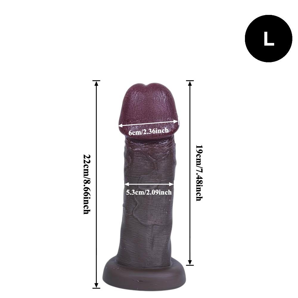 Dark Brown Realistic Silicone 30CM Dildo with Mushroom Head, Strong Suction Cup, Soft Body-Safe Silicone, Waterproof, Discreet Packaging