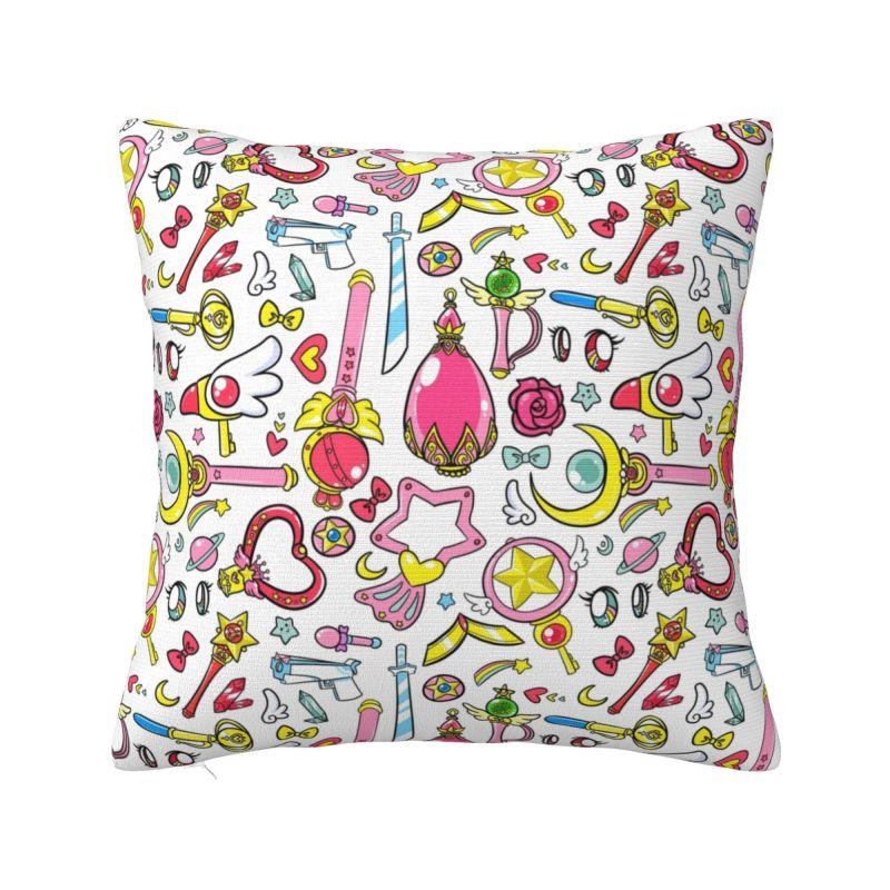 Custom Luxury Sailors Moon Cartoon Cushion Cover Soft Luna Cartoons Throw Pillow Case