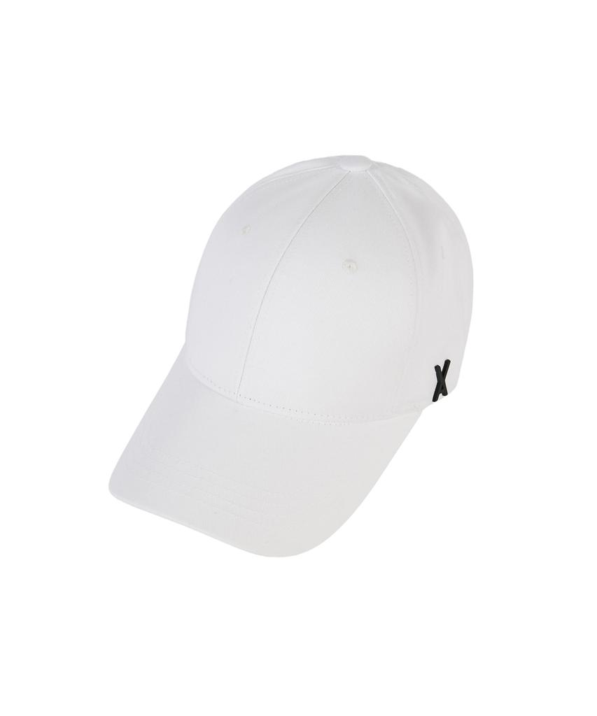 Bajal Matte Studded Oversized Ball Cap White